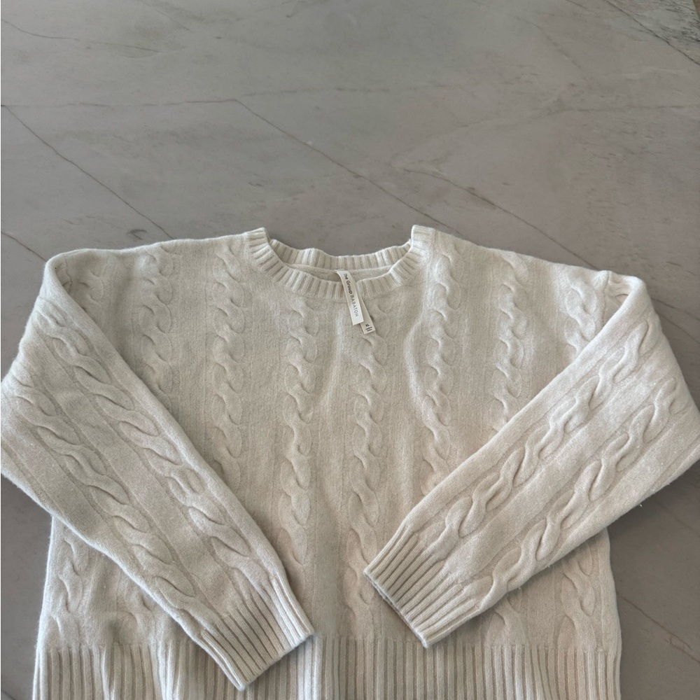 Babaton Cream Cable Knit Sweater